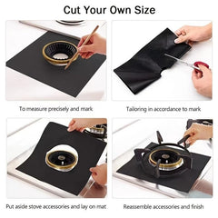 2pcs High Temp Gas Stove Mat