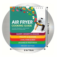 Air Fryer Cheat Table Magnet Cooking Guide Booklet