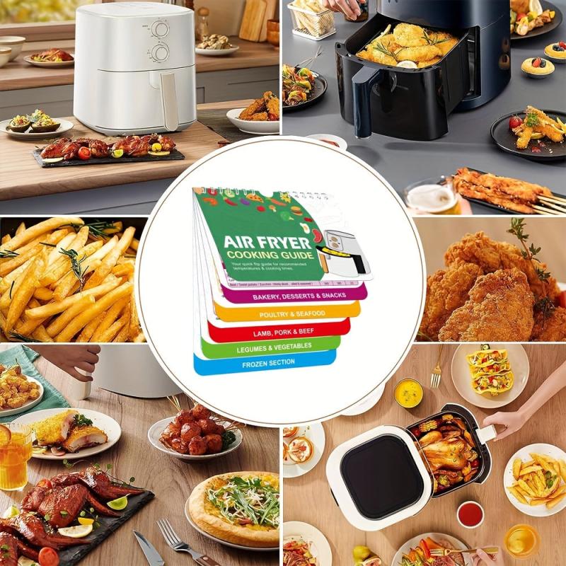 Air Fryer Cheat Table Magnet Cooking Guide Booklet