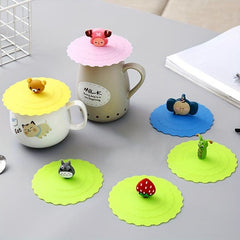Silicone Cup Cover Leak-proof Dustproof for Tea Water Cup Sealed Bowl Lid