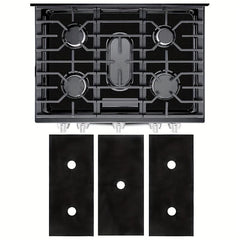 3pcs Gas Range Stove Protector Liners Heat Resistant Cover Reusable Burner Cover