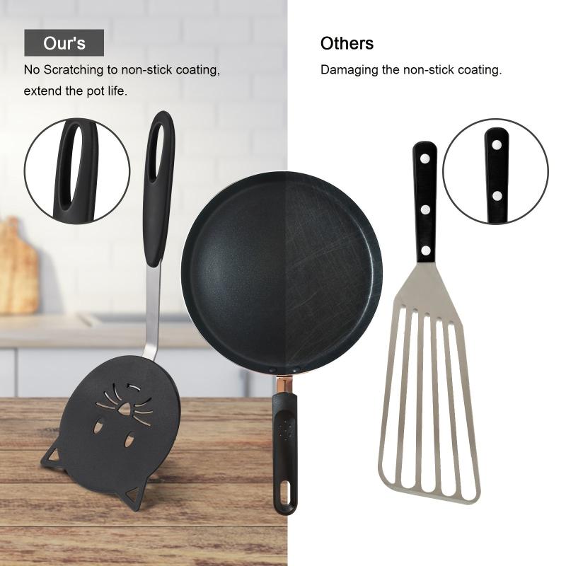 Nylon Spatula - High Temp Resistant, No Pot Damage