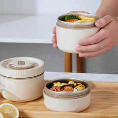 Stainless Steel Lunch Box Insulated Bento Storage Box Sealed Divider 600ml