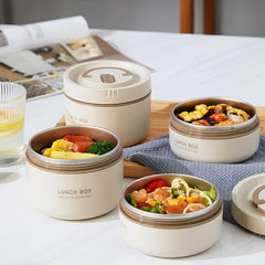 Stainless Steel Lunch Box Insulated Bento Storage Box Sealed Divider 600ml