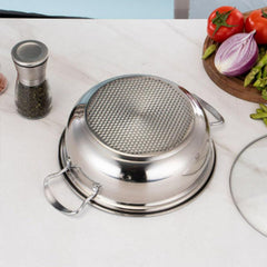 1pc Stockpot With Glass Lid 27 Stainless Steel Cooking Pot