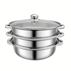 Purpose Stainless Steel Steamer Set with Lid Vegetarian Cooking Healthy Meals