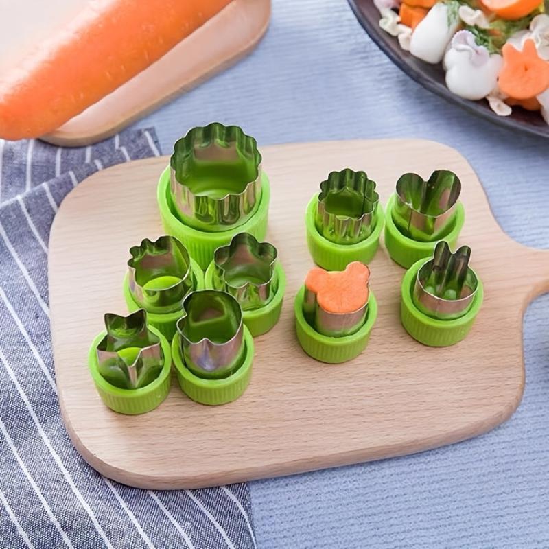 9pcs Stainless Steel Veggie Cutters Flower Mold Kitchen Gadget