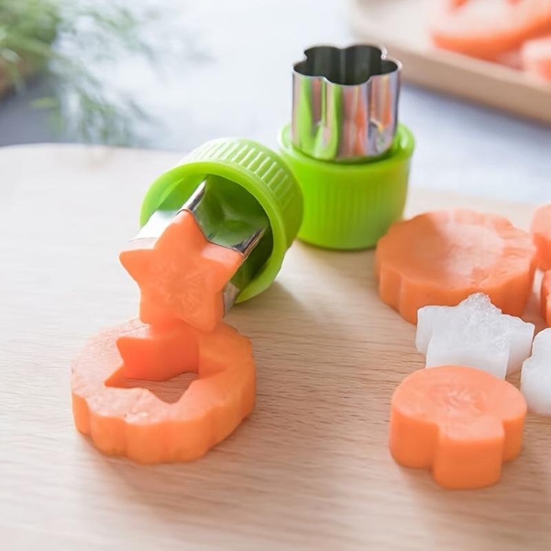 9pcs Stainless Steel Veggie Cutters Flower Mold Kitchen Gadget