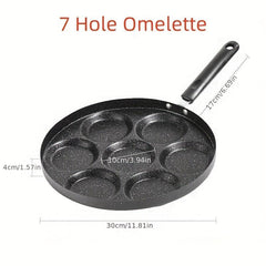 Non Stick Egg Frying Pan 4.7 Holes Round Pancake Pan Mini Pancakes