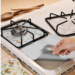 6pcs Gas Range Stovetop Burner Protector Pad Liner Cover