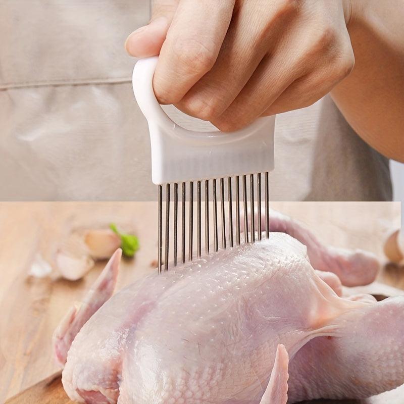 Stainless Steel Onion Holder For Slicing Onion Cutter Kitchen Gadgets