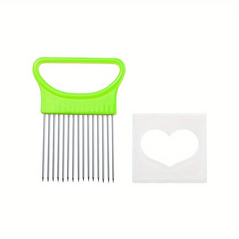 Stainless Steel Onion Holder For Slicing Onion Cutter Kitchen Gadgets