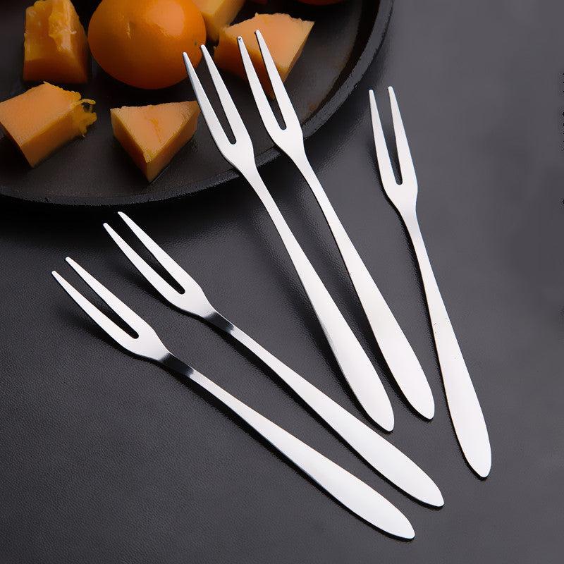 5pcs Thickened Stainless Steel Dessert Forks