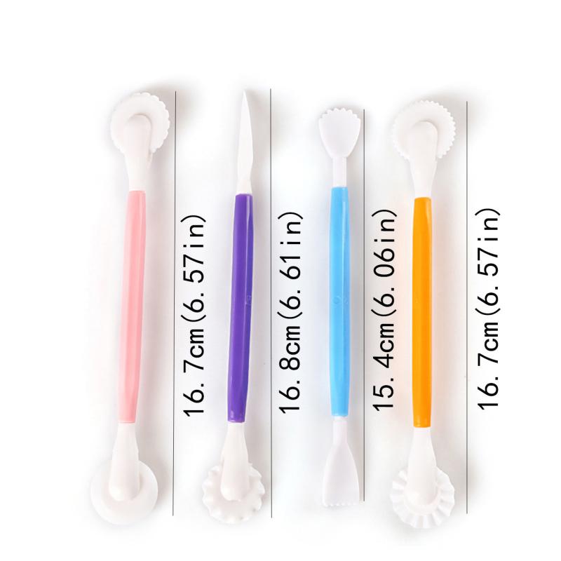 4pcs Fondant Carving Tools Clay Modeling Set for DIY Crafts Cake Decor