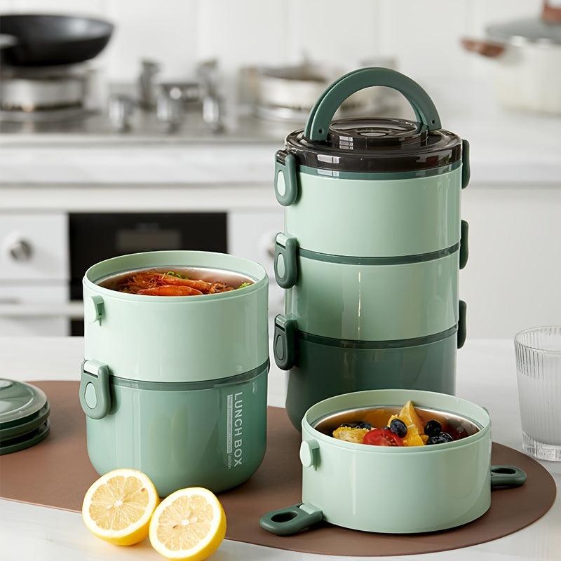 Stackable Lunch Box Stainless Steel Durable Bento Box For Office Travel