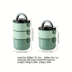 Stackable Lunch Box Stainless Steel Durable Bento Box For Office Travel