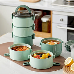 Stackable Lunch Box Stainless Steel Durable Bento Box For Office Travel