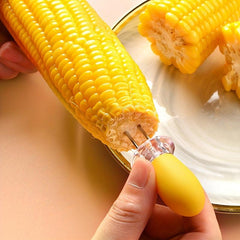 2pcs Stainless Steel Corn Fork with Handle Kitchen Gadget
