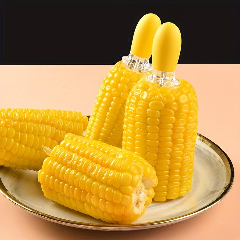 2pcs Stainless Steel Corn Fork with Handle Kitchen Gadget