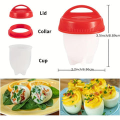 Non Stick Silicone Egg Poacher - Easy Hard Boiled Egg Maker