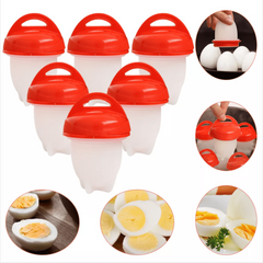Non Stick Silicone Egg Poacher - Easy Hard Boiled Egg Maker