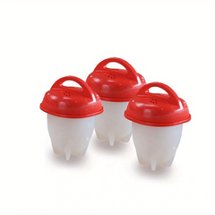 Non Stick Silicone Egg Poacher - Easy Hard Boiled Egg Maker