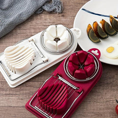 2-In-1 Stainless Steel Egg Slicer Kitchen Gadget