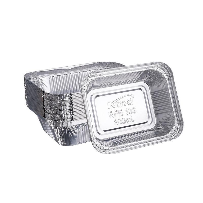 50pcs Disposable Aluminum Foil Pans Food Containers for Cooking Heating Storing