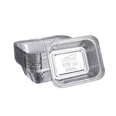 50pcs Disposable Aluminum Foil Pans Food Containers for Cooking Heating Storing