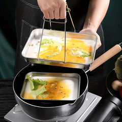 2pcs Stainless Steel Non Stick Baking Tray, Outdoor Picnic Kitchen Utensils