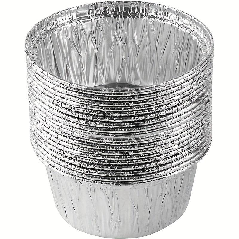 30pcs 8 Round Ramekins Muffin Cups Disposable Aluminum