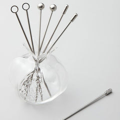 3pcs Stainless Steel Cocktail Picks Set for Martini Olives and Fruit Garnishes