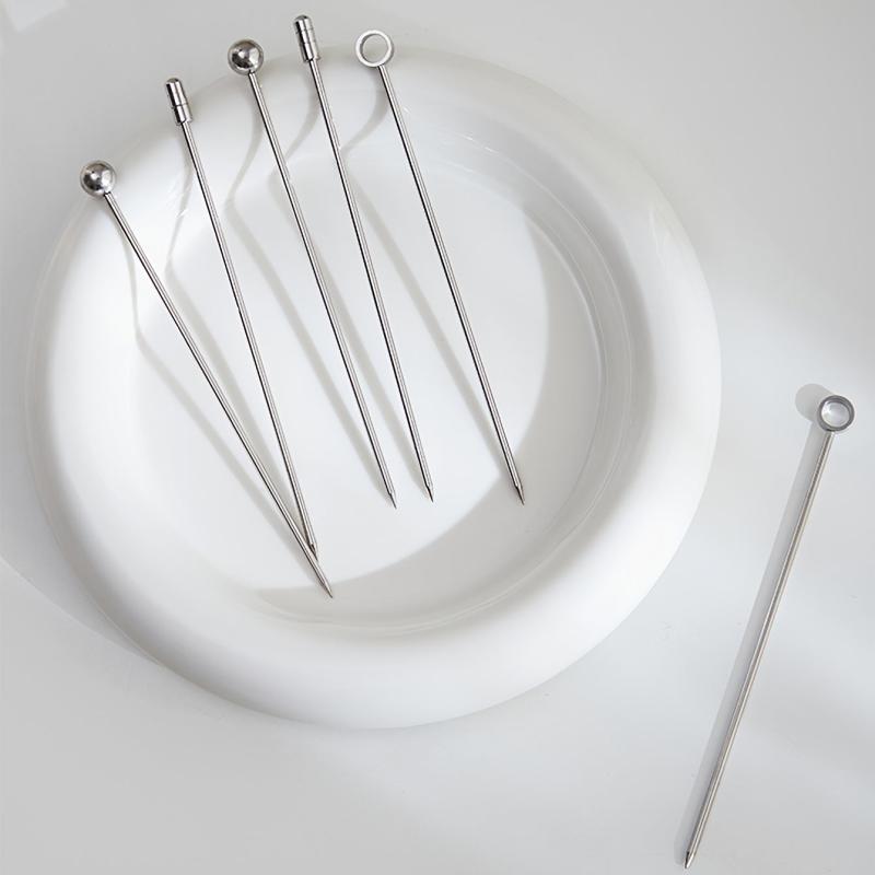 3pcs Stainless Steel Cocktail Picks Set for Martini Olives and Fruit Garnishes
