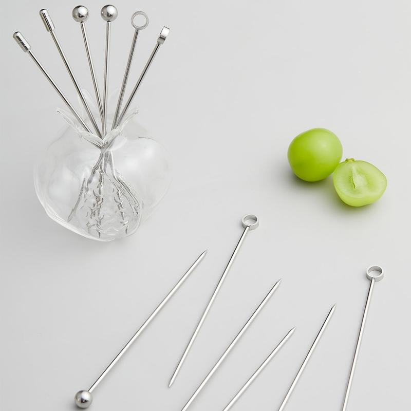 3pcs Stainless Steel Cocktail Picks Set for Martini Olives and Fruit Garnishes