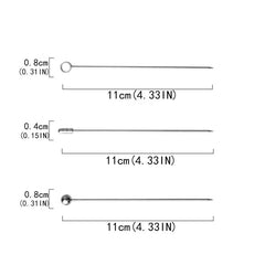 3pcs Stainless Steel Cocktail Picks Set for Martini Olives and Fruit Garnishes