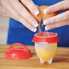 Silicone Egg Poacher Set - Non-Stick Mini Egg Cookers x12