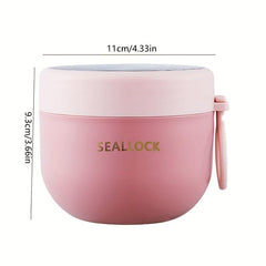 600ML Plastic Thermal Lunch Box Insulated Lunch Containers For School Office