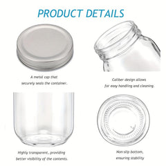 4pcs Mason Jars 16oz Glass Jars Candy Jars With Lids Food Storage