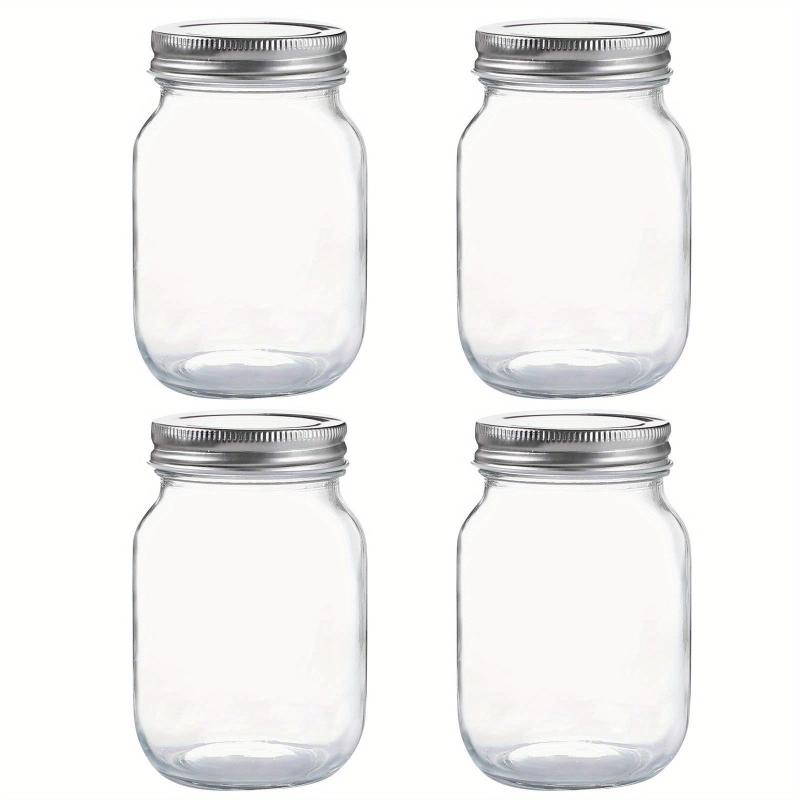 4pcs Mason Jars 16oz Glass Jars Candy Jars With Lids Food Storage