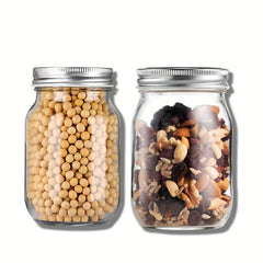 4pcs Mason Jars 16oz Glass Jars Candy Jars With Lids Food Storage