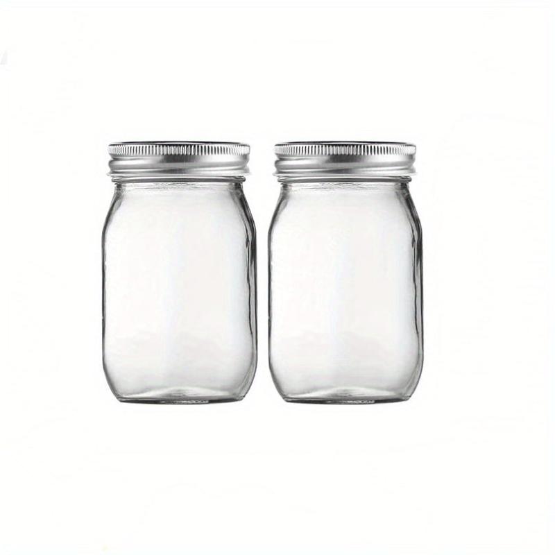 4pcs Mason Jars 16oz Glass Jars Candy Jars With Lids Food Storage