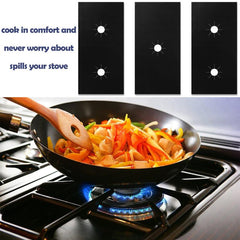 3pcs Gas Stove Protectors Reusable Burner Covers Non Stick Heat Resistant