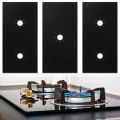 3pcs Gas Stove Protectors Reusable Burner Covers Non Stick Heat Resistant