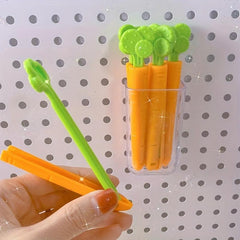 5pcs Carrot Snack Sealing Clip Fresh Keeping Small Clip
