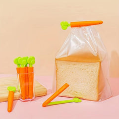 5pcs Carrot Snack Sealing Clip Fresh Keeping Small Clip