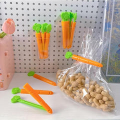 5pcs Carrot Snack Sealing Clip Fresh Keeping Small Clip