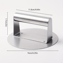 Stainless Steel Burger Press Smasher Kitchen Gadget