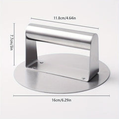 Stainless Steel Burger Press Smasher Kitchen Gadget