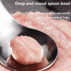 Stainless Steel Meatball Spoon with Long Handle for Making & Serving Meatballs