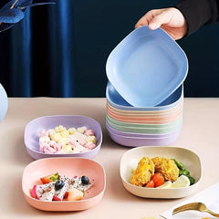 Set of 4 Small Snack Dessert Plates, Household Plastic Dining